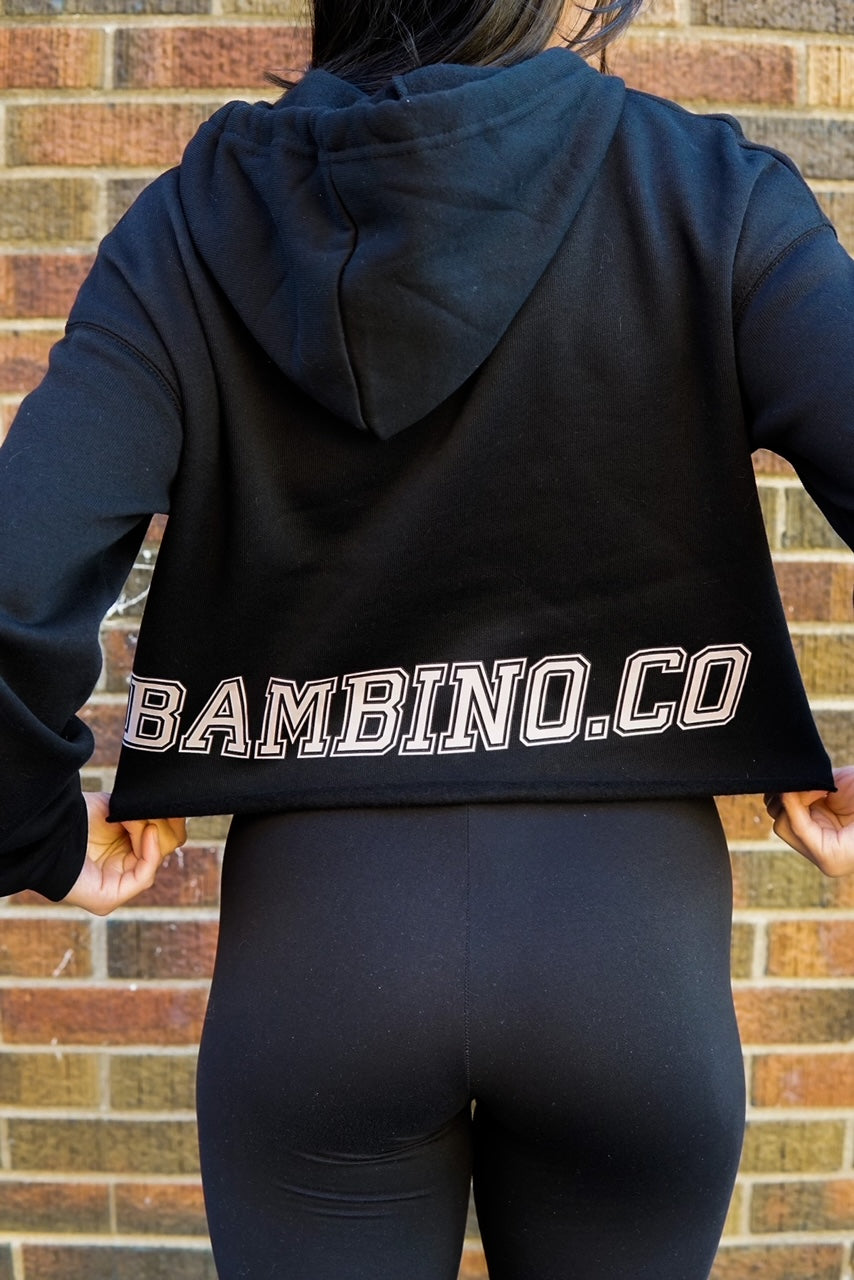 BAMBINO.CO BLACK CROPTOP HOODIE