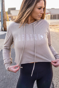 BAMBINO.CO TAN CROPTOP HOODIE