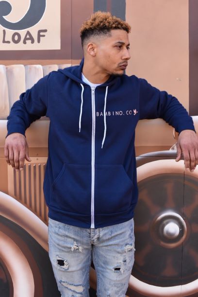 Bambino Navy Zip-Up Hoodie