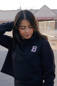 BAMBINO.CO BLACK CROPTOP HOODIE